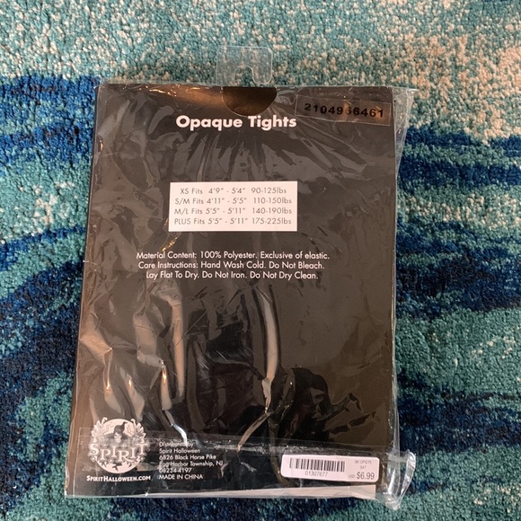 Black, Opaque Tights, Plus Size - Picture 2 of 3